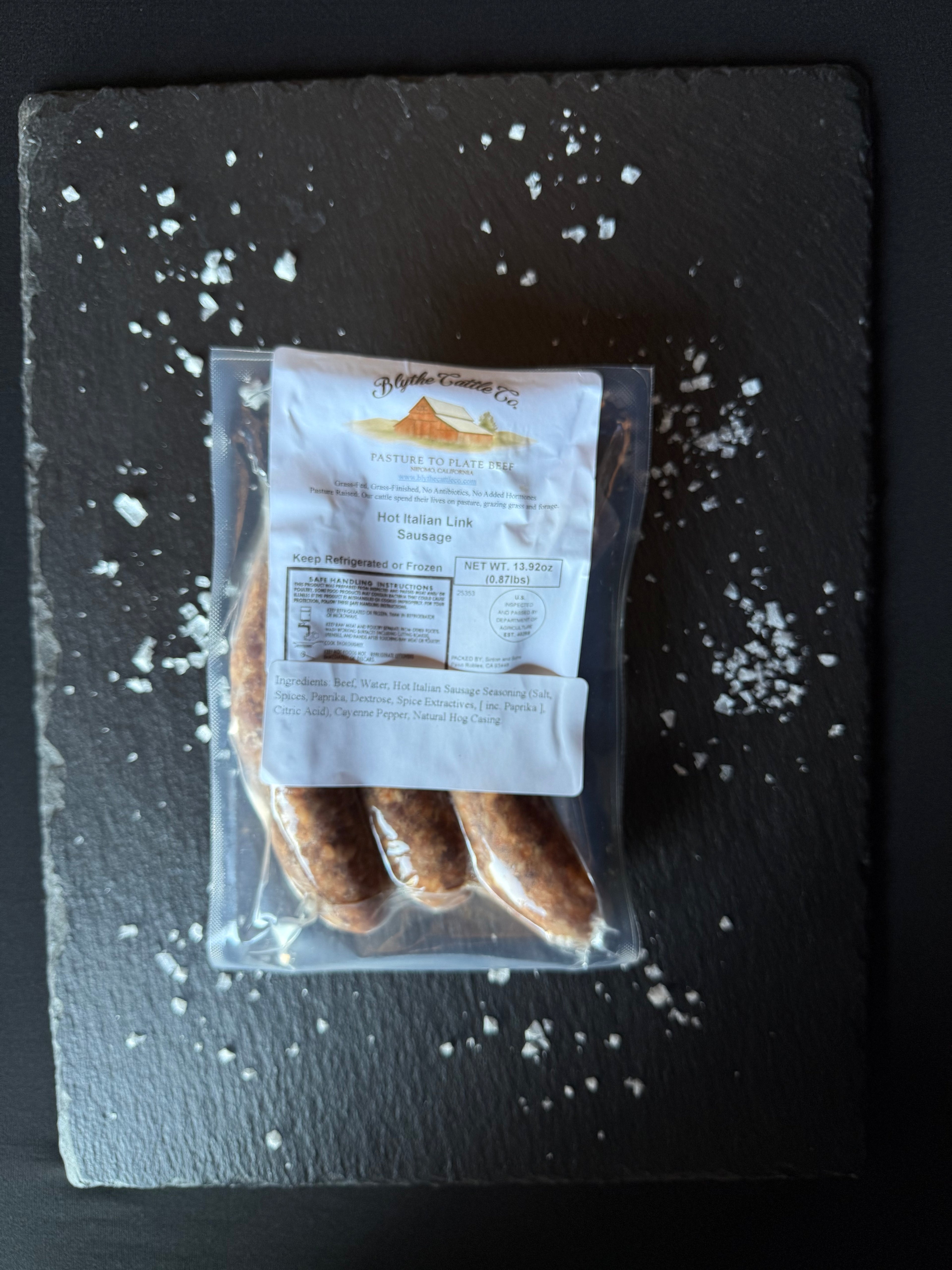 Grass-Finished Hot Italian Beef Sausage