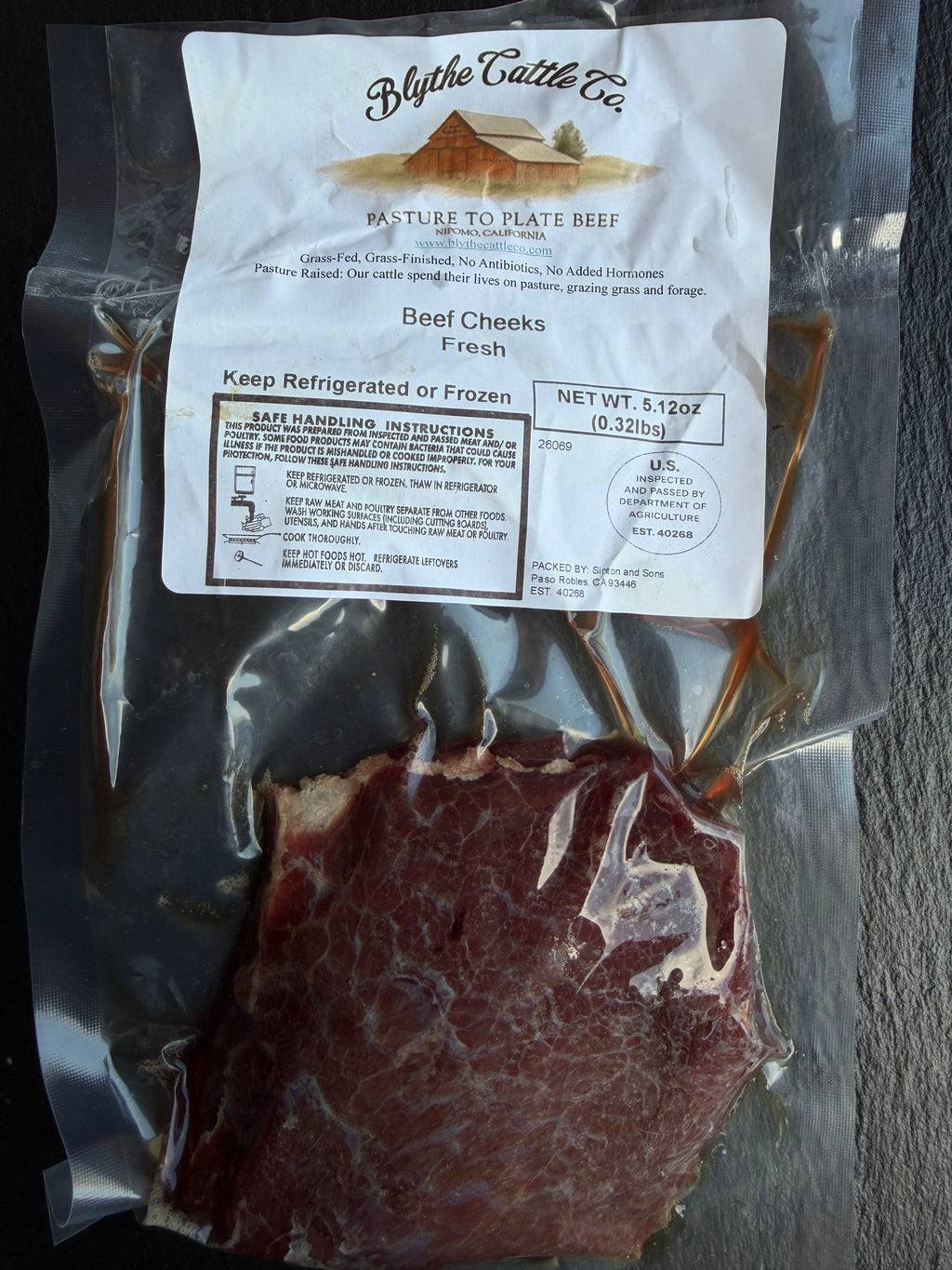Grass-Finished Beef Cheek