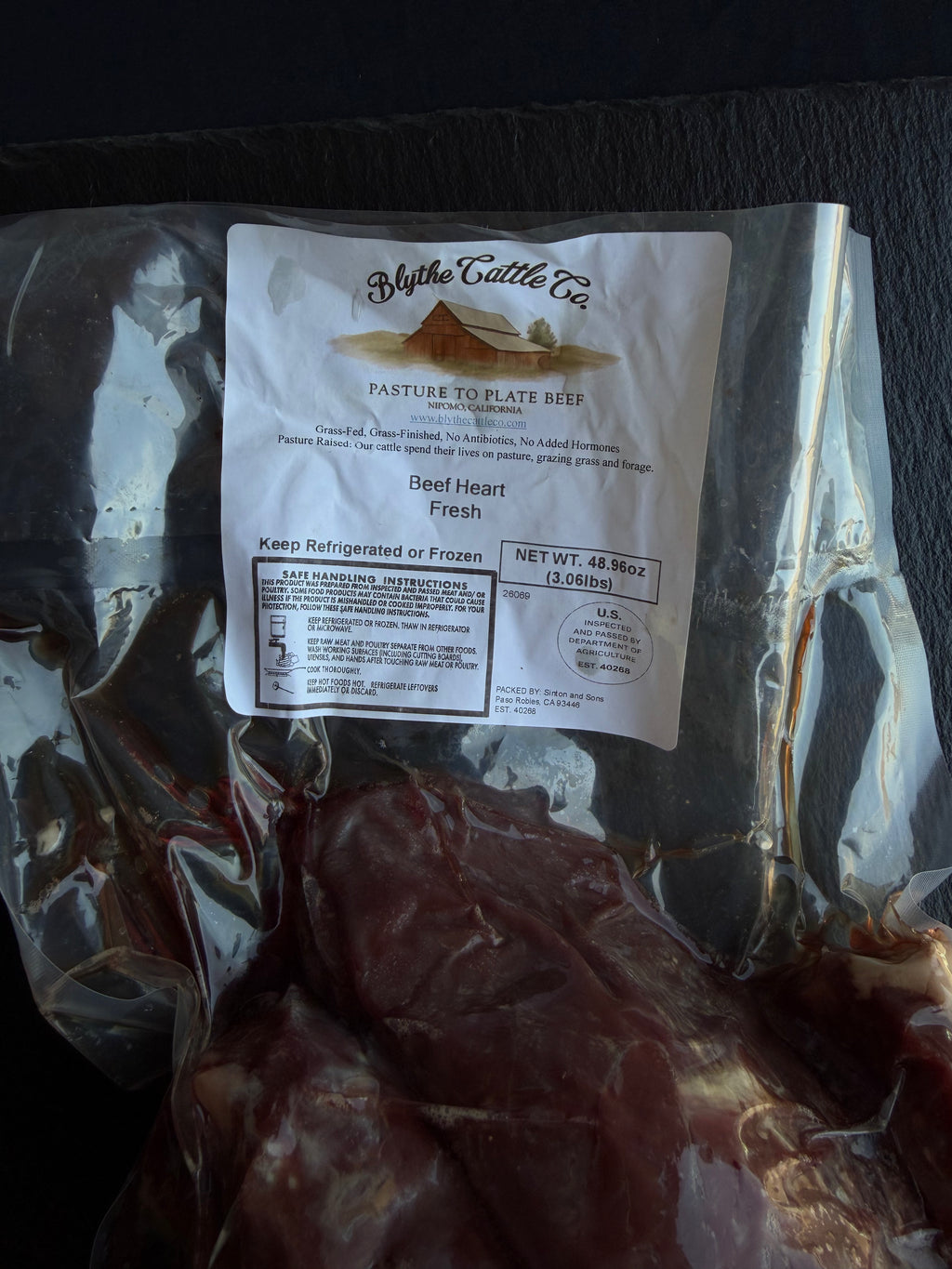Grass-Finished Beef Heart