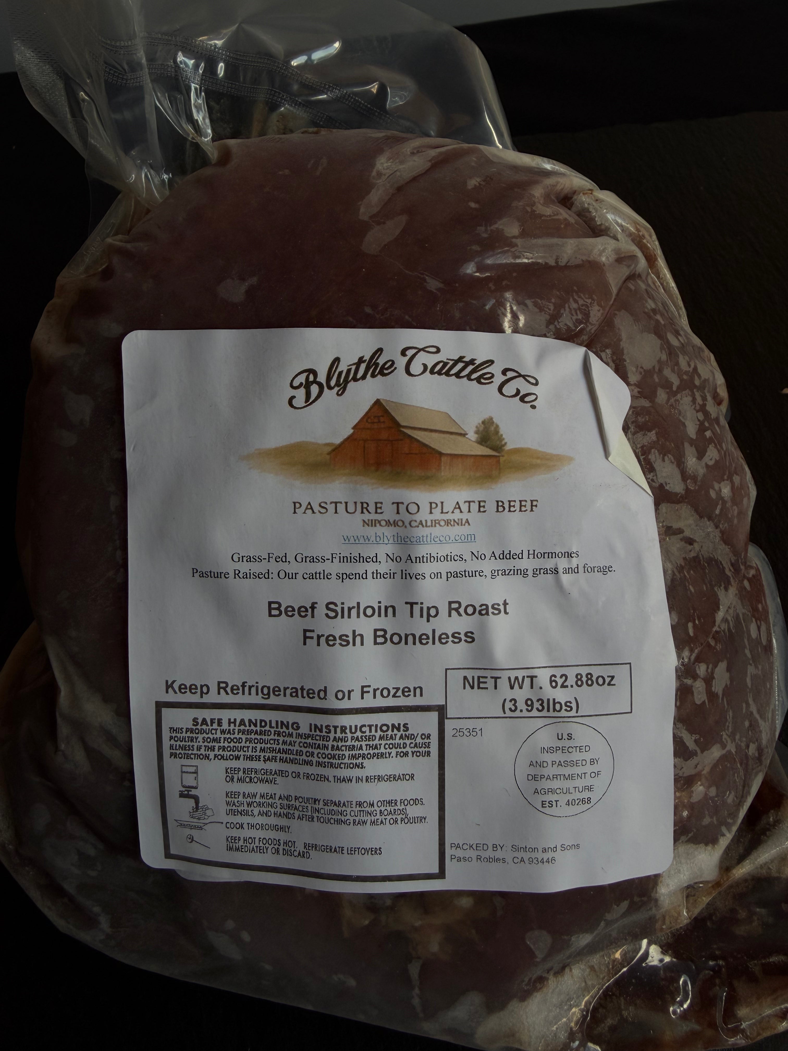 Grass-Finished Sirloin Tip Roast