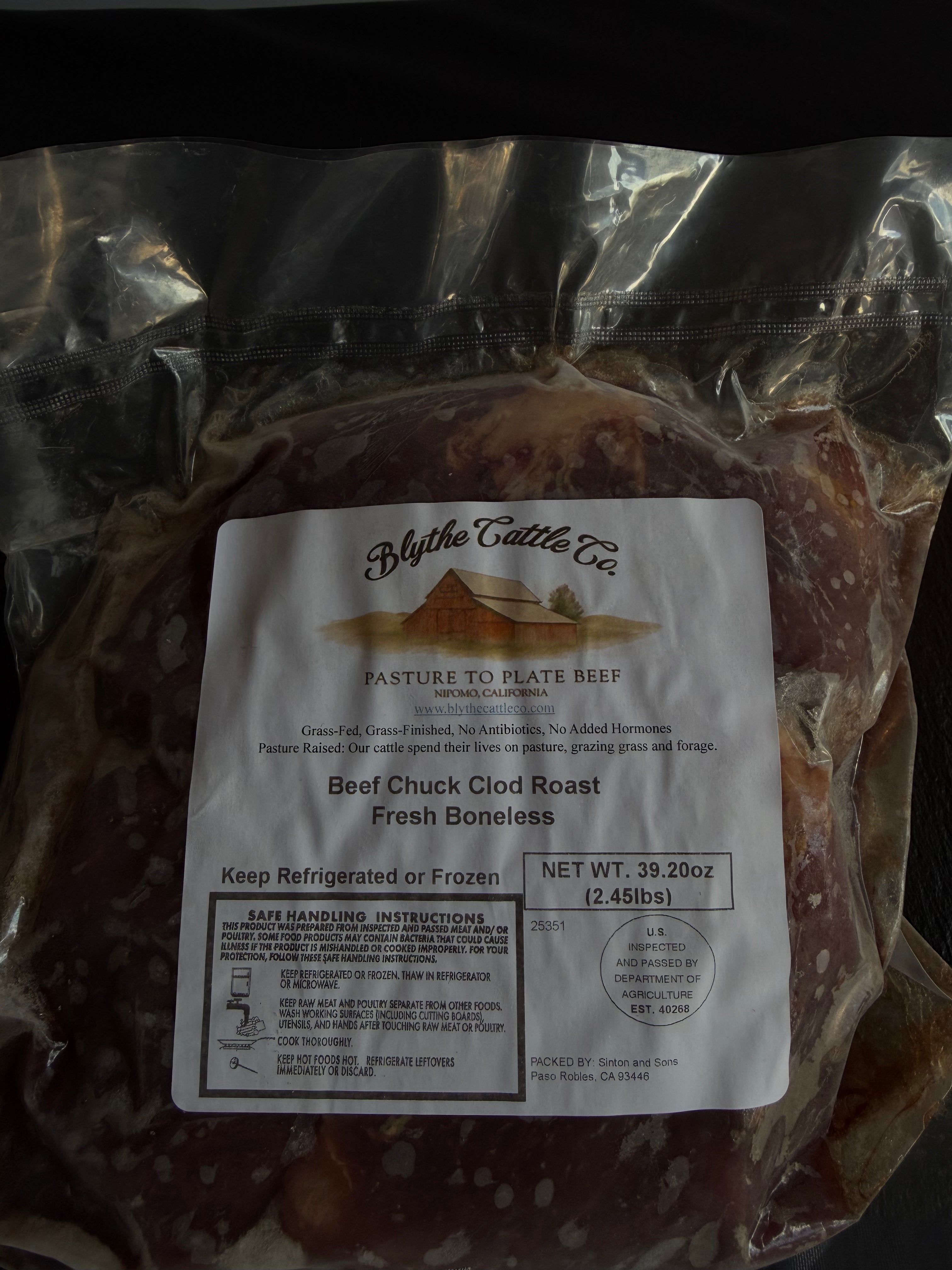 Grass-Finished Chuck Roast (Boneless)