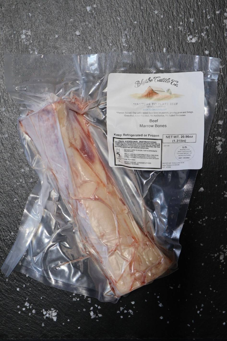 Grain-Finished Beef Marrow Bones