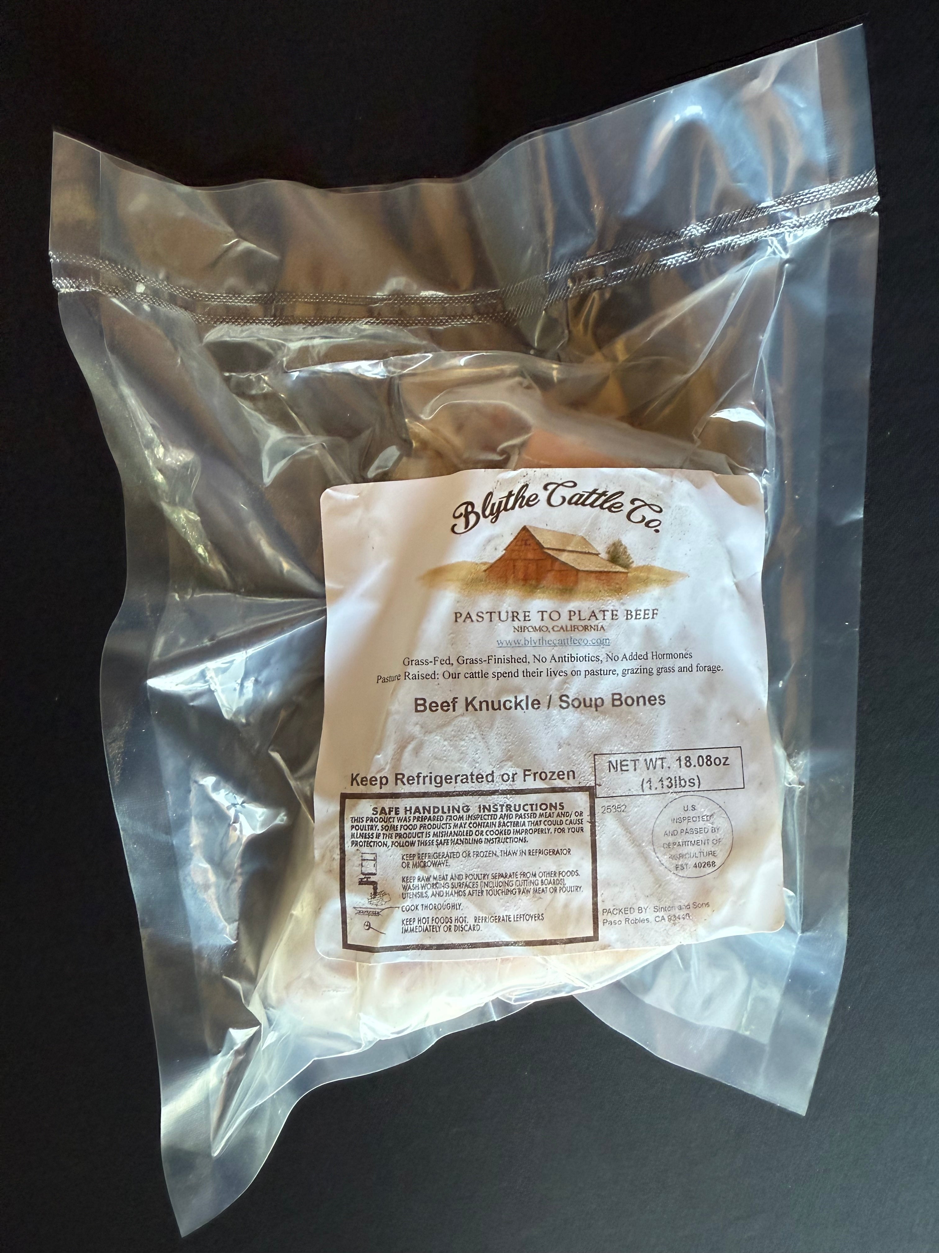 Grass-Finished Beef Knuckles/Soup Bones