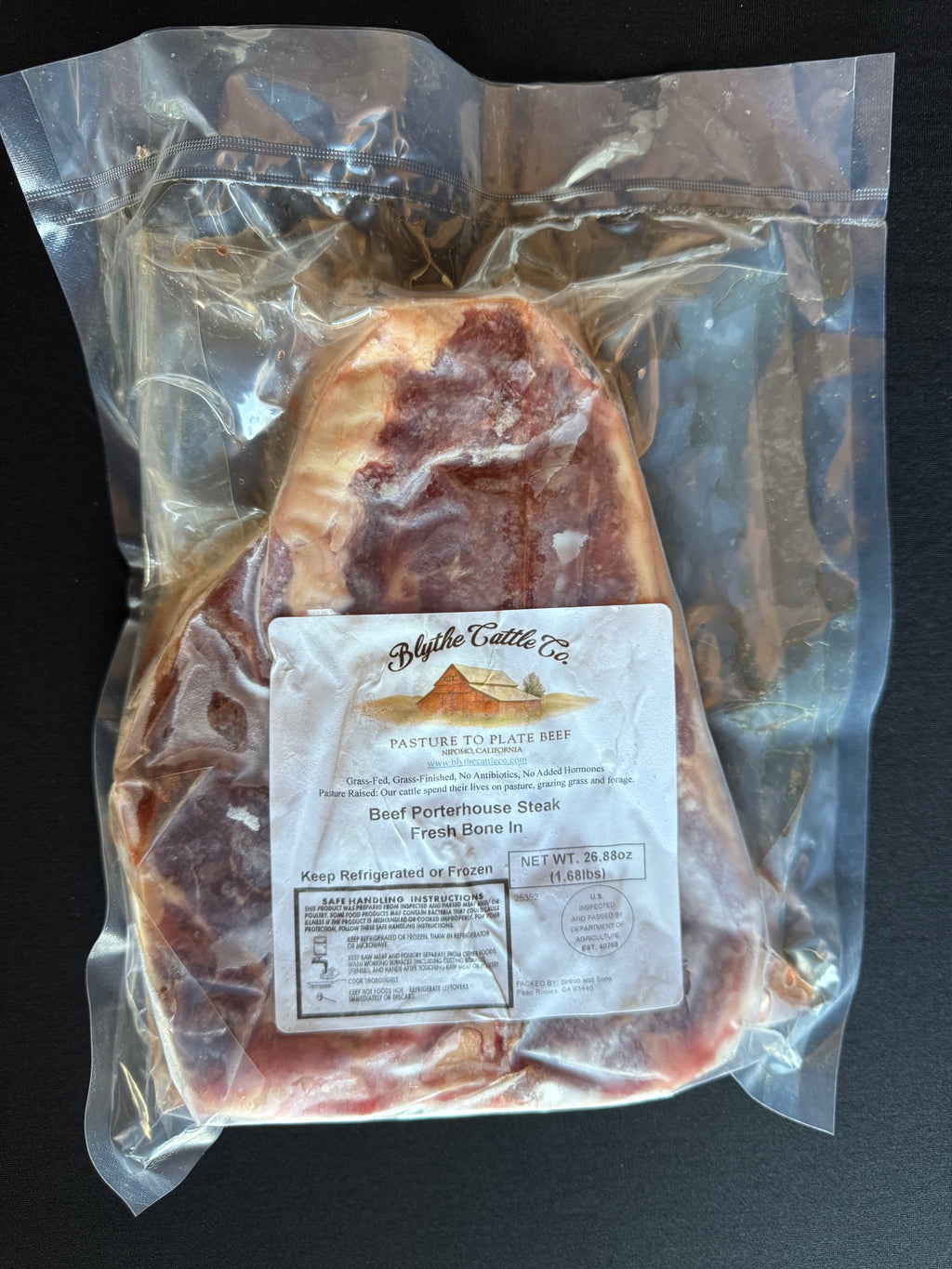 Grass-Finished Porterhouse Steak (Bone In)