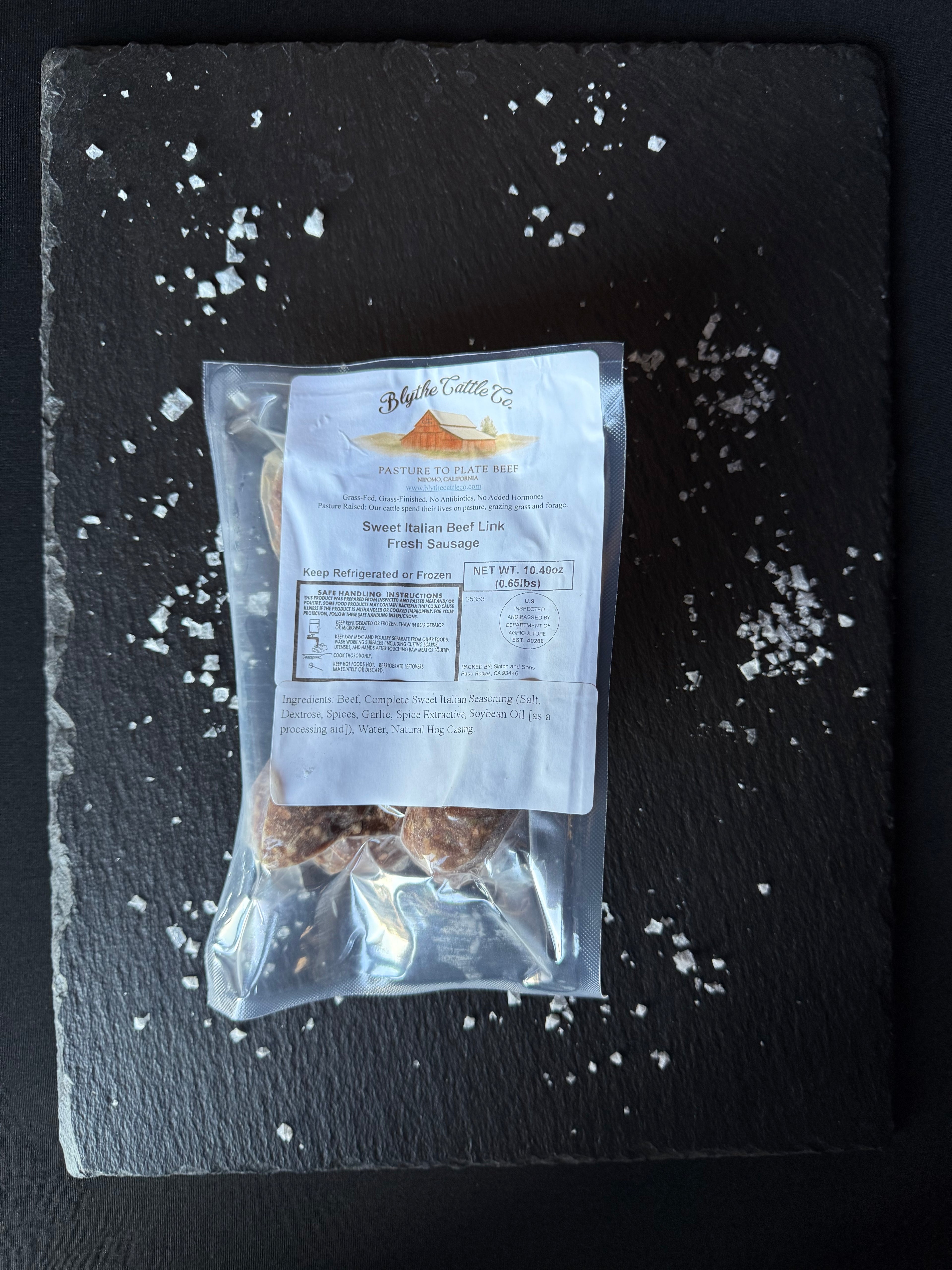 Grass-Finished Sweet Italian Beef Sausage